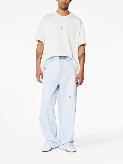 Rta Blue Wide Leg Jeans In Blue
