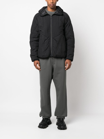 Shop Y-3 Hooded Quilted Bomber Jacket In Black