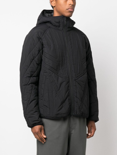 Y-3 Hooded Puffer Jacket In Black