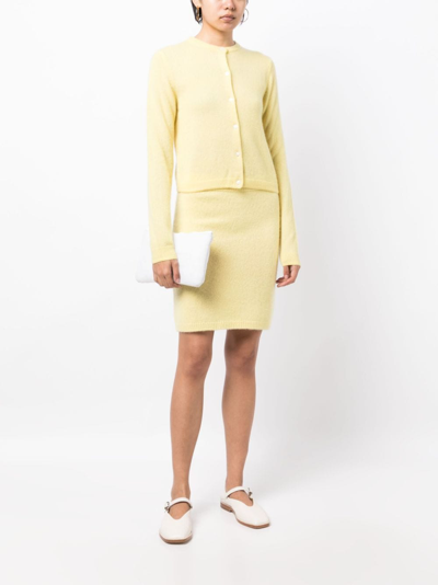 Shop Cashmere In Love Ula Fine-knit Miniskirt In Yellow