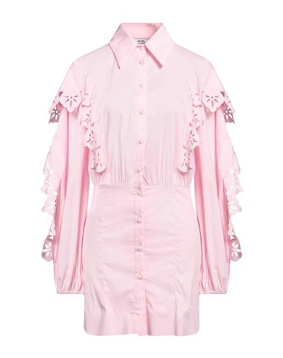 Shop Jijil Woman Mini Dress Pink Size 4 Cotton, Polyamide, Elastane