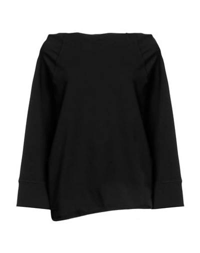 Shop Alessia Santi Woman Sweatshirt Black Size 6 Cotton, Elastane