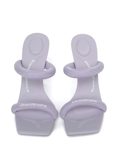 Shop Alexander Wang 110mm Padded-strap Sandals In Purple