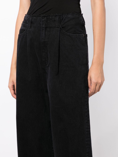 Shop Slvrlake Taylor Wide-leg Jeans In Black