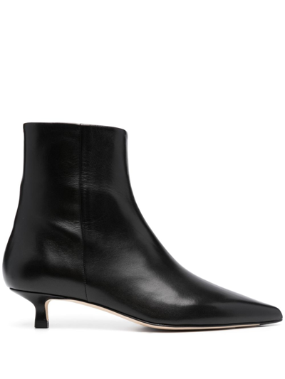 Shop Aeyde 50mm Pointed-toe Ankle Boots In Black