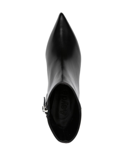 Aeyde 50mm Pointed-toe Ankle Boots In Black