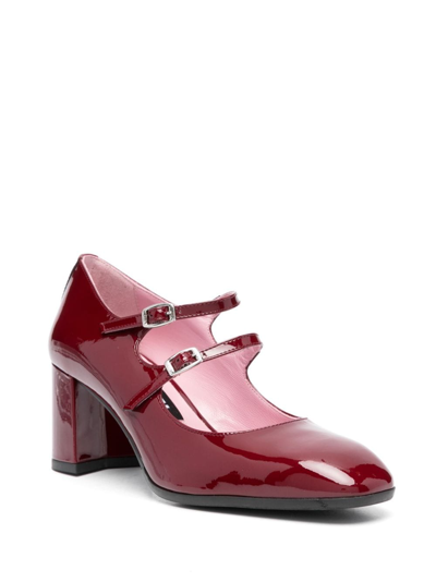 Carel Paris Woman Pumps Burgundy Size 8 Leather In Red