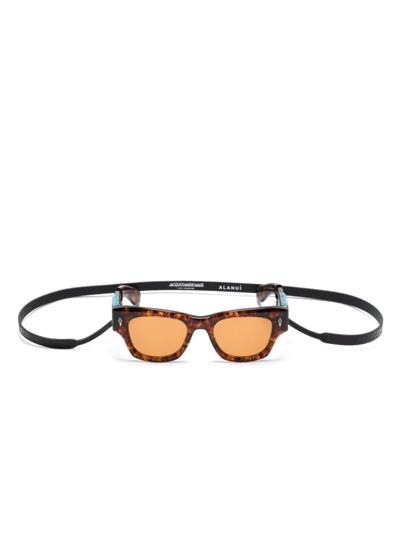 Shop Alanui X Jacques Marie Mage Topanga Sunglasses In Brown