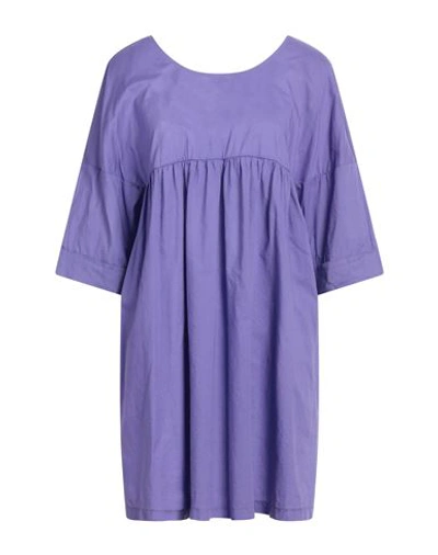Shop Alessia Santi Woman Mini Dress Purple Size 2 Cotton