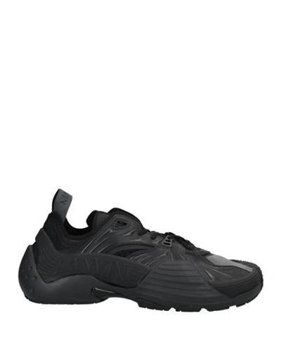 Shop Lanvin Man Sneakers Black Size 9 Polyurethane