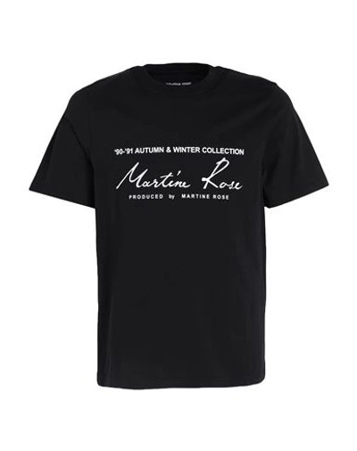 Shop Martine Rose Man T-shirt Black Size L Cotton