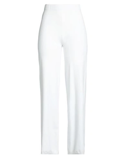 Shop Kangra Woman Pants White Size 6 Viscose, Polyester