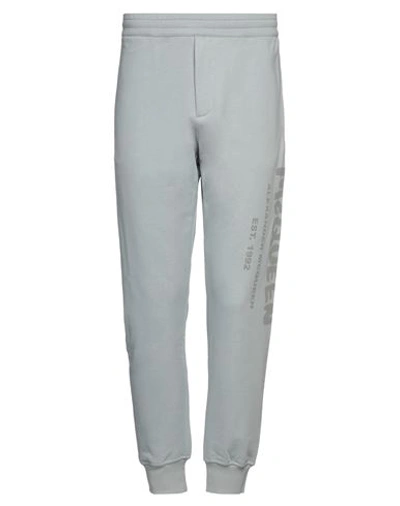 Shop Alexander Mcqueen Man Pants Light Grey Size L Cotton