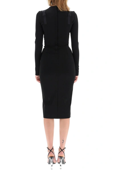 Shop Dolce & Gabbana Midi Trompe L'oeil Lingerie Dress
