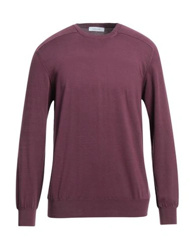 Shop Cruciani Man Sweater Garnet Size 46 Cotton In Red