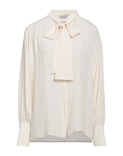 Shop Hopper Woman Shirt Ivory Size 10 Acetate, Silk In White