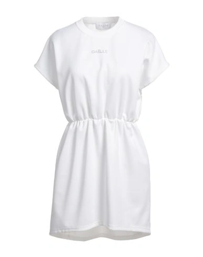 Shop Gaelle Paris Gaëlle Paris Woman Mini Dress White Size 8 Polyester, Cotton