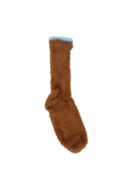 Shop Jacquemus Short Socks Polyamide Brown