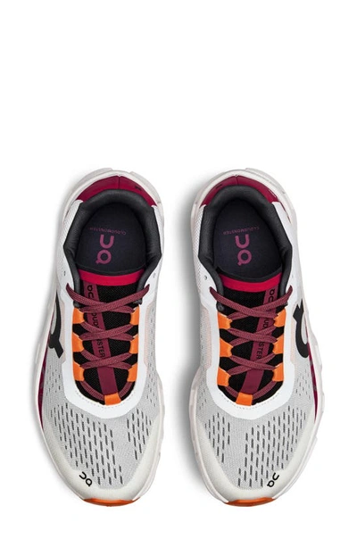 On Cloudmster Running Shoe In Undyed White/ Aurora
