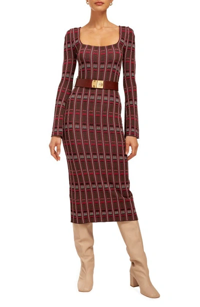 Shop Equipment Cyrienne Long Sleeve Knit Dress In Delicioso Multi