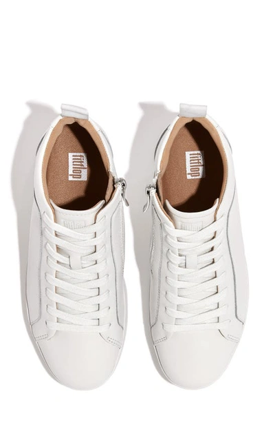 Shop Fitflop Rally High Top Sneaker In Urban White