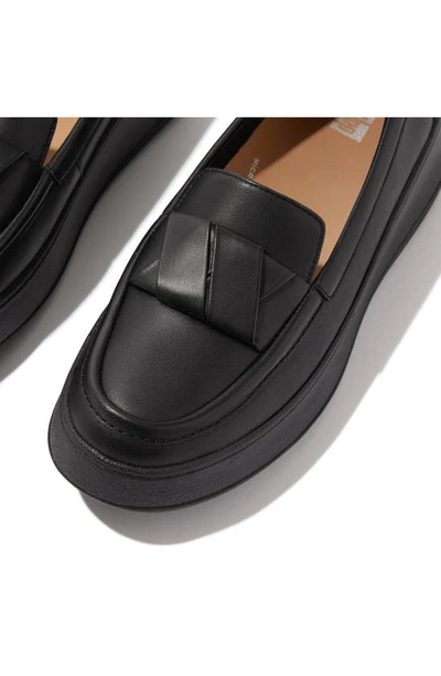 Shop Fitflop F-mode Flatform Loafer In All Black
