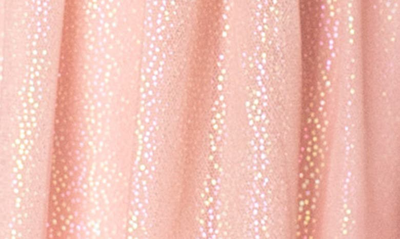 Popatu Flutter Sleeve Shimmer Dress In Peach