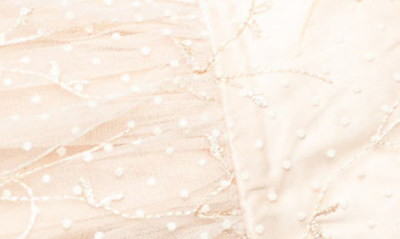 Popatu Floral Embroidered Ruffle Babydoll Dress In Ivory