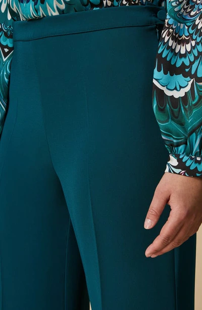 Shop Marina Rinaldi Straight Fit Trousers In Dark Green