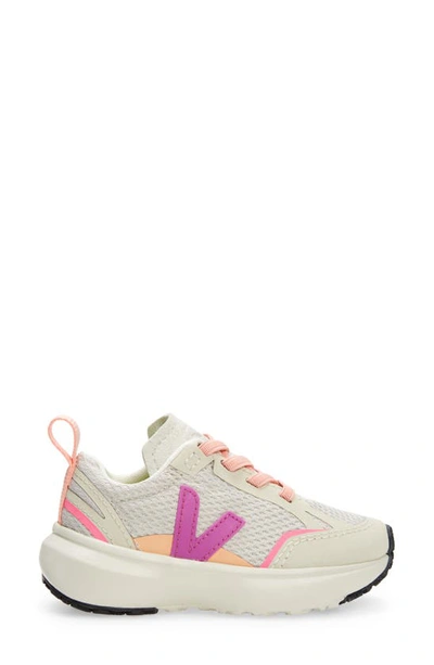 Shop Veja Kids' Small Canary Sneaker In Natural Lotus