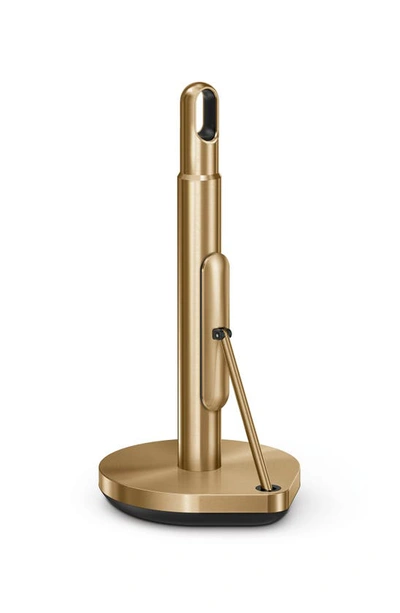 Shop Simplehuman Tension Arm Paper Towel Holder In Brass