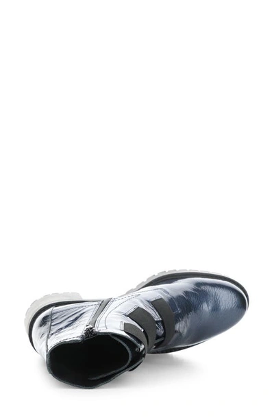 Bos. & Co. Indie Waterproof Bootie In Blue/ Black Mascara Patent