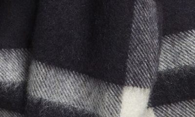 Shop Burberry Giant Check Cashmere Scarf In Navy