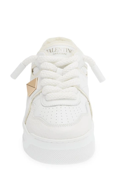 Shop Valentino Xl One Stud Platform Sneaker In White