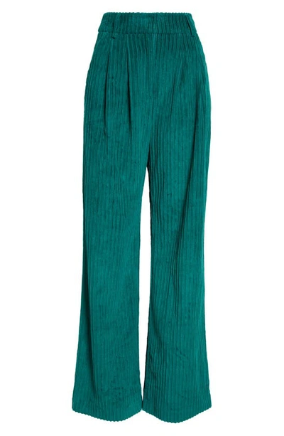 Shop Farm Rio Corduroy Wide Leg Pants In Emerald