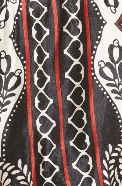 Shop Farm Rio Passion Scarf Print Long Sleeve Wrap Minidress In Black