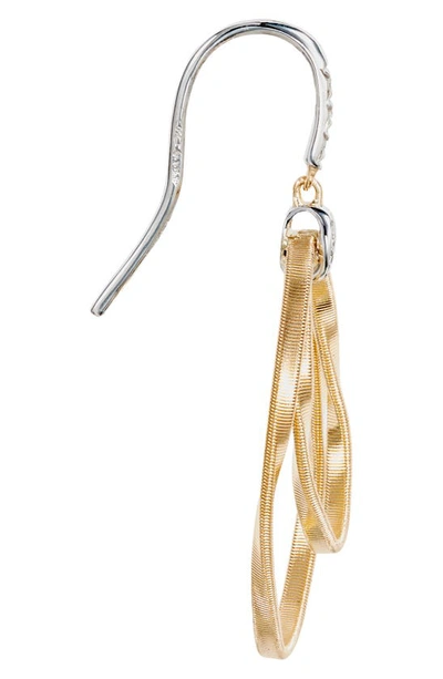 Shop Marco Bicego Marrakech Onde Concentric Coil Drop Earrings In White Gold/ Yellow Gold