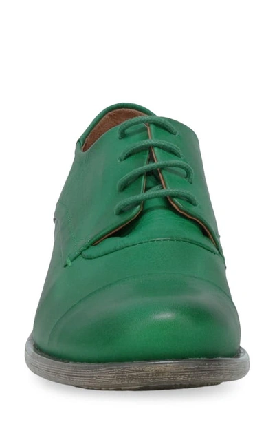 Miz Mooz Letty Oxford Flat In Emerald