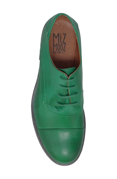 Miz Mooz Letty Oxford Flat In Emerald