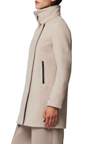 Soia & Kyo Abbi Wool Blend Coat With Removable Quilted Puffer Bib In Hush