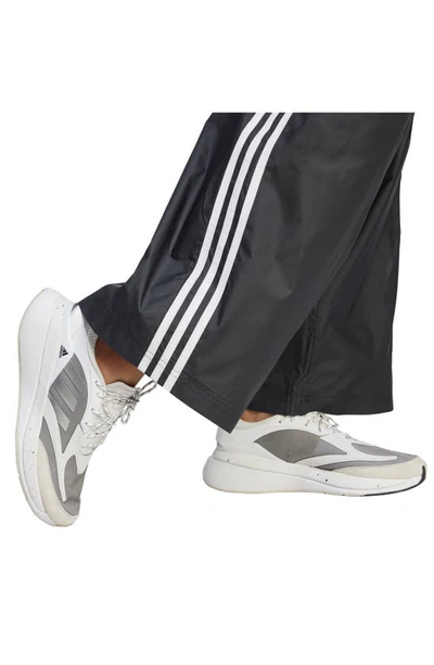 Shop Adidas Originals 3-stripes Wide Leg Track Pants In Black