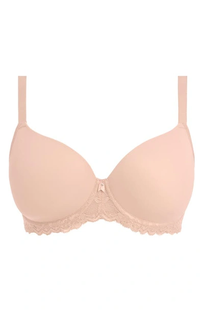 Shop Freya Offbeat Underwire Demi Plunge Molded Bra In Natural Beige