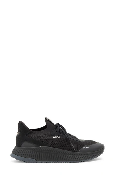 Shop Hugo Boss Ttnm Evo Slon Knsd Sneaker In Black