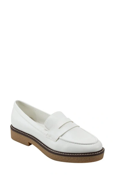 Shop Bandolino Farley Almond Toe Penny Loafer In Ivory