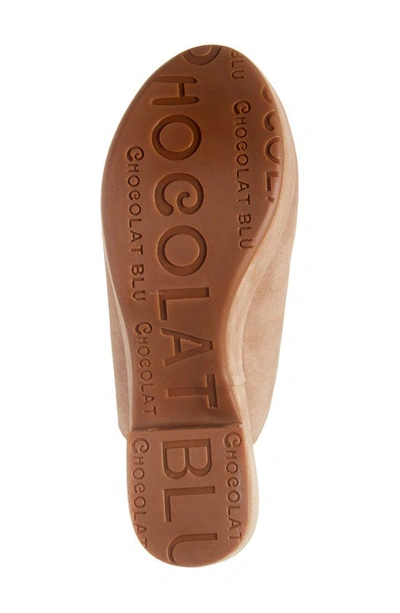 Chocolat Blu Ginette Platform Clog In Latte Suede