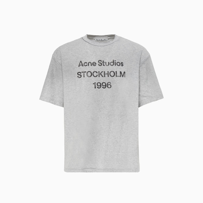 Shop Acne Studios T-shirt In Grey Melange