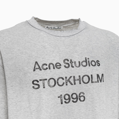 Shop Acne Studios T-shirt In Grey Melange