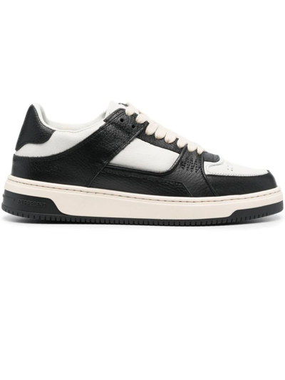 Shop Represent Black Calf Leather Apex Sneakers In Nero