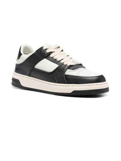 Shop Represent Black Calf Leather Apex Sneakers In Nero