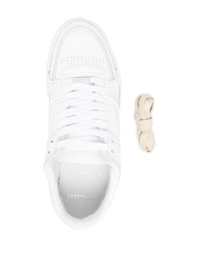 Shop Represent White Calf Leather Apex Sneakers In Bianco